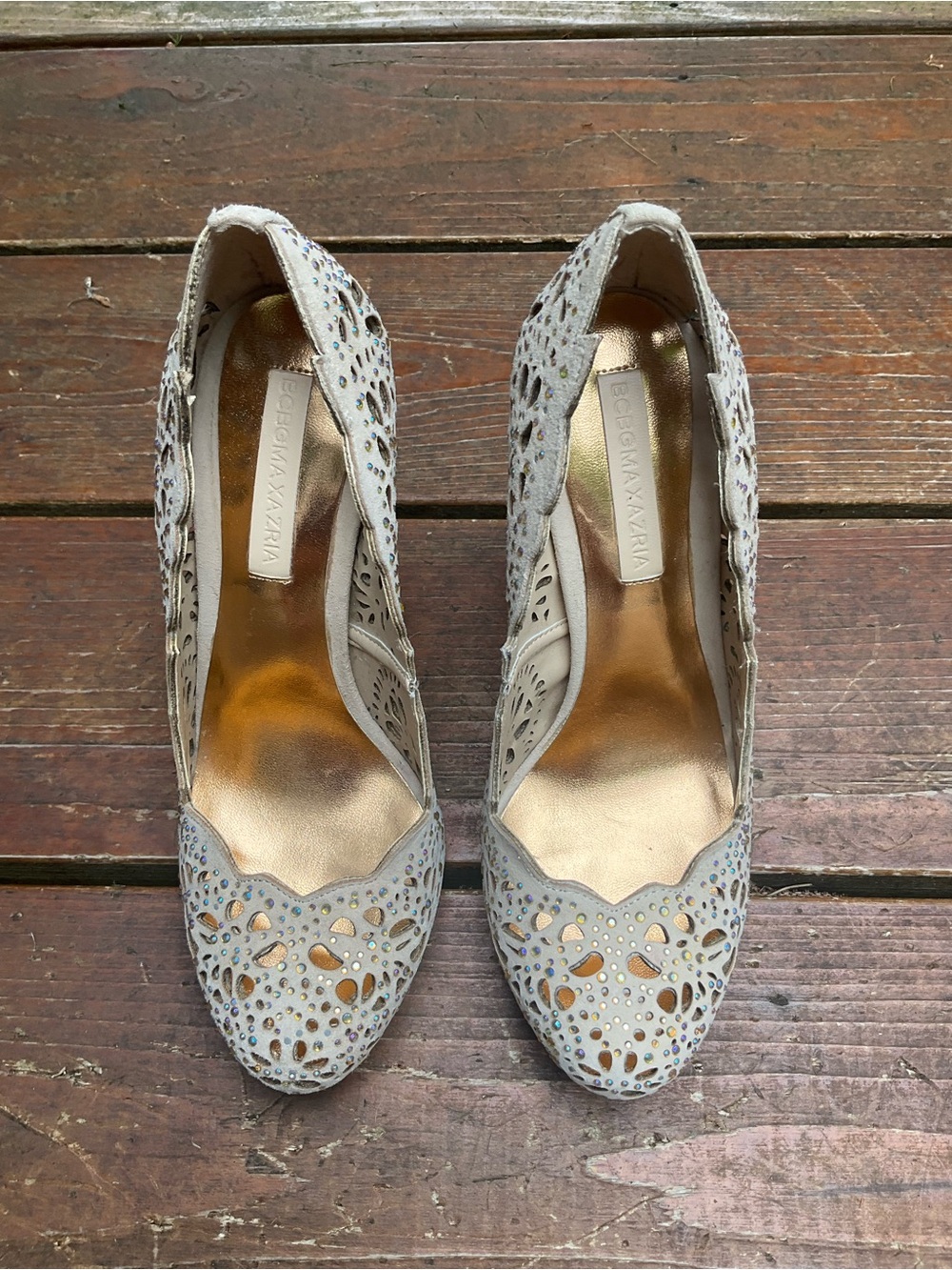 BCBGMaxAzria Rhinestone Heels - Picture 3 of 9